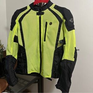 Joe Rocket Phoenix Ion Mesh Motorcycle Jacket Black Neon Green Mens Size Medium